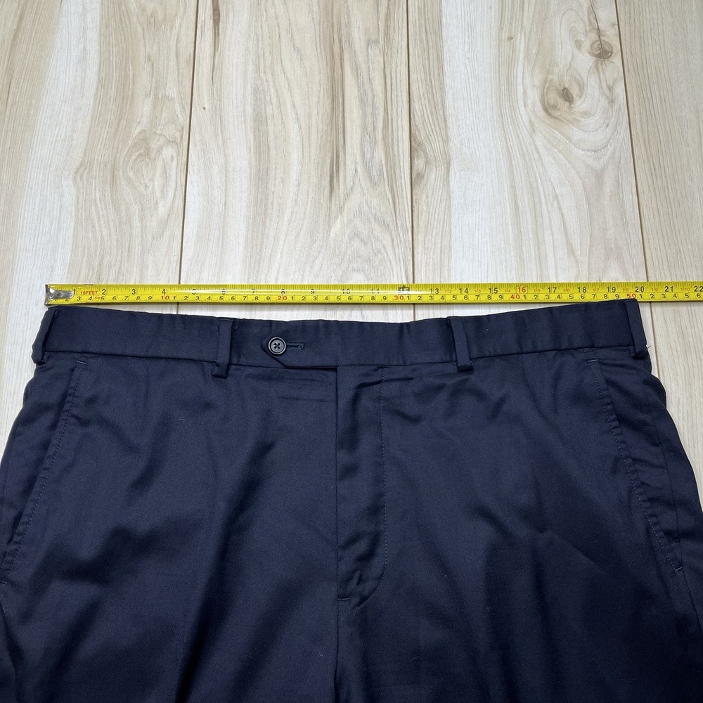 Brooks Brothers 1818 Madison Fit Pants Men Size 40x26 Blue Wool Pants - Picture 8 of 15